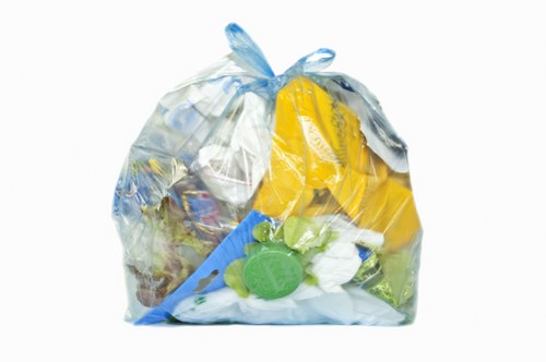 Various types of construction waste materials